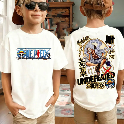 One Piece Japanese Anime Printed Men's T-Shirt Roronoa Zoro Boy Children's Harajuku Short Sleeve Kids Luffy T-shirt Clothing