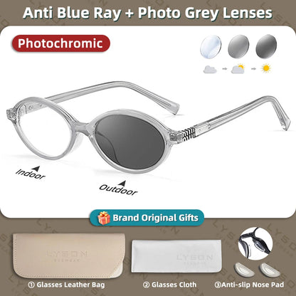 Oval Reading Glasses - Classic Oval Frames With Photochromic Lenses For Women Small Frames