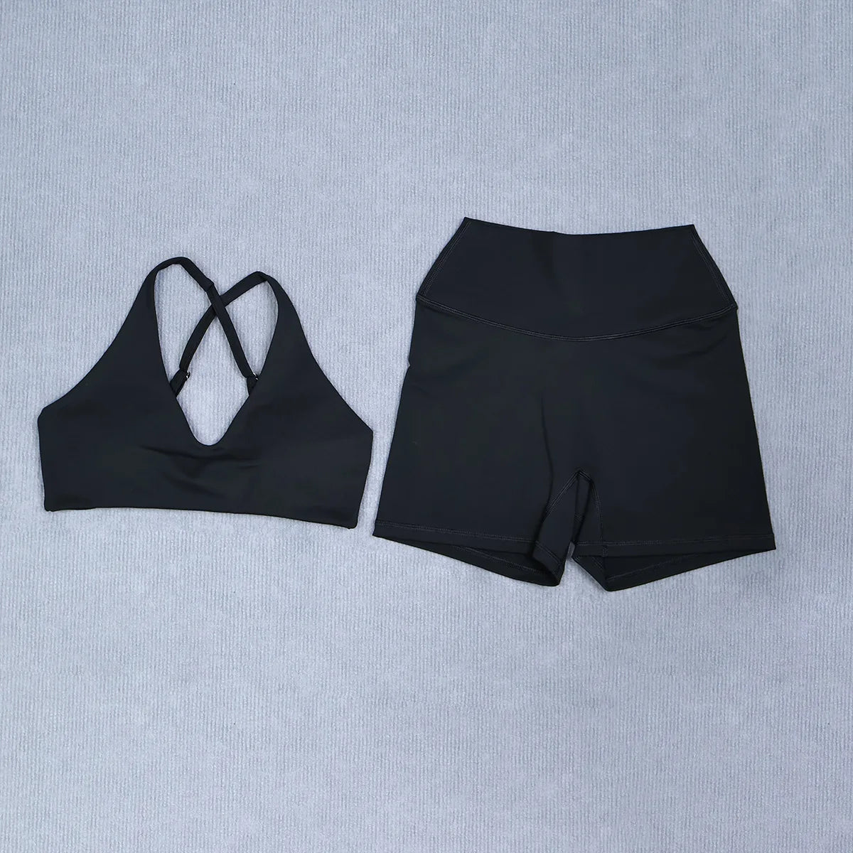 Ctenkevet Women's Summer 2Pcs Sleeveless Sports Set Woman Gym Yoga Outdoors Shockproof Vest Two-piece Running Suit Female