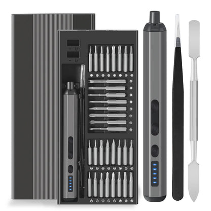 Cordless Precision Electric Screwdriver Set - 68 in 1 with 64 S2 Drill Bits and LED Hand Tool
