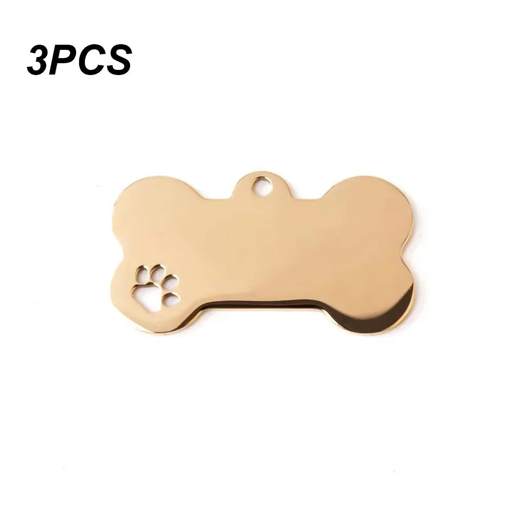 Personalized Pet ID Tag Safety Anti-Loss Dog Cat Tag with Instant Info Custom Engraved Stainless Steel Name Tag Durable Pet Tag