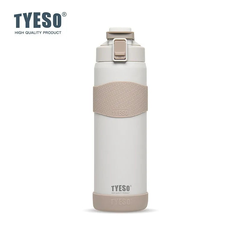 TYESO Vacuum Insulated Bottle 304 Stainless Steel Portable Sports Water Bottle with Straw for Travel Cycling& Outdoor Activities