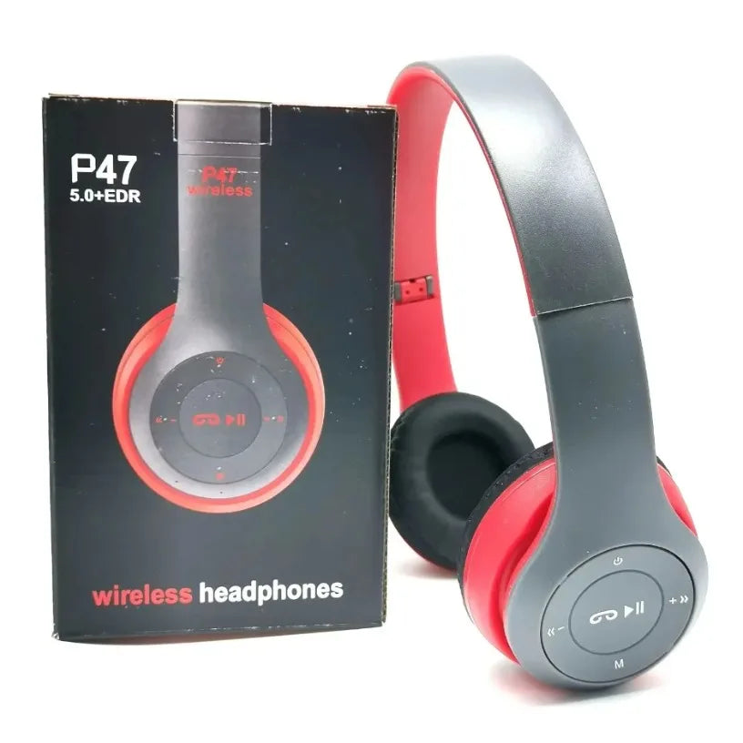 Stereo P47 Headset 5.0 Bluetooth Headset Folding Series Wireless Sports Game Headset  Foldable Wireless Bluetooth Headphone
