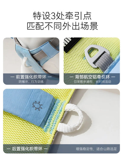Summer Cooling Vest Style Dog Harness Breathable Leash for Small Medium Large Dogs Golden Retriever
