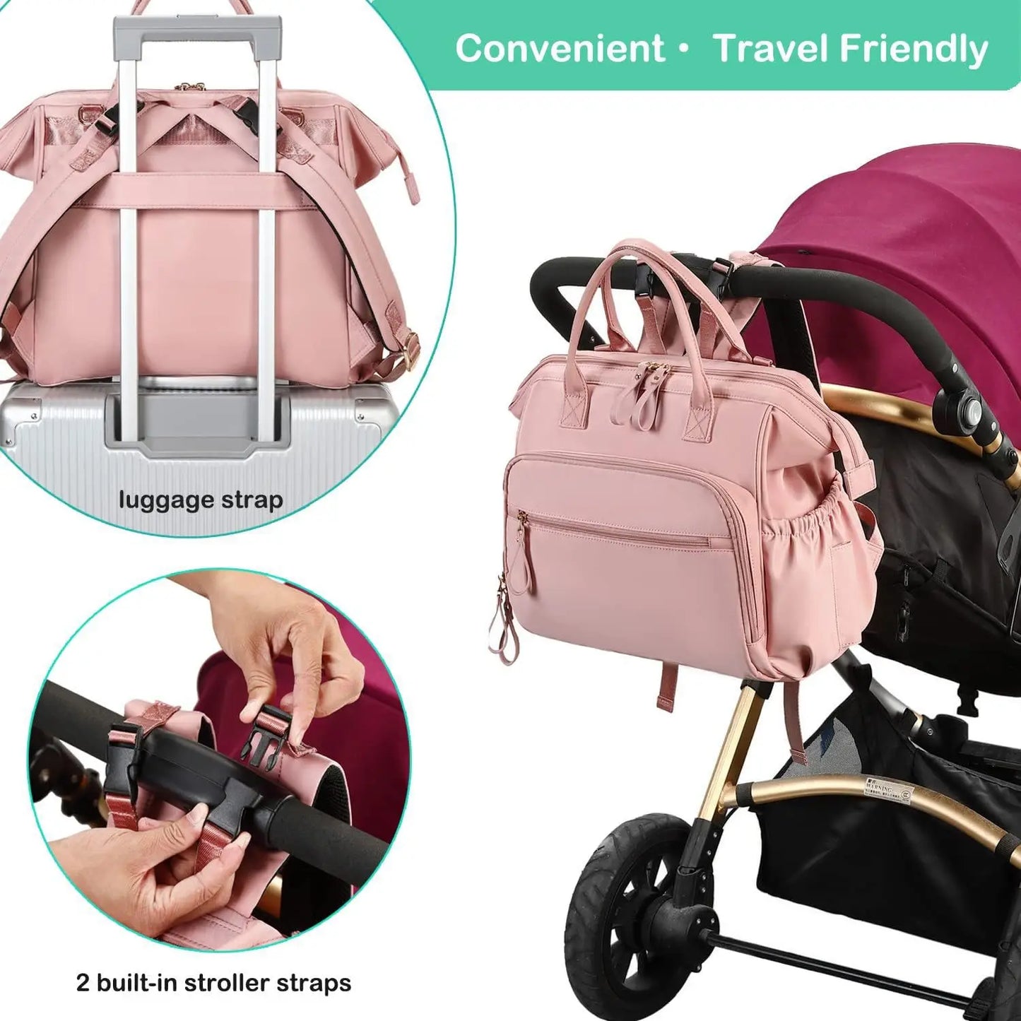 Large Capacity Diaper Bag  Backpack for Women Totes Baby Diaper Nappy Bags Shoulder Cotton Ladies Maternity Shopping Bags
