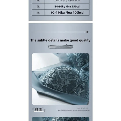 Seamless Lace Bra - Large Size Underwear | Breathable Thin Bra With Beautiful Back