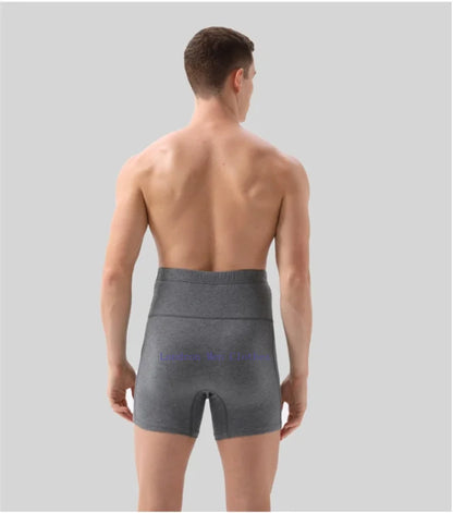 High Waist Cotton Boxers Men Abdominal 150KG Sports Bodyshape Panties Plus Size 9XL 8XL Underpants Warm Belly Protection Shorts
