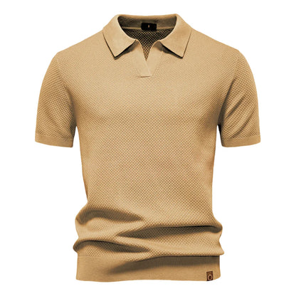 Men's Breathable Polo Shirt - Lightweight Stretch Short Sleeve Polo for Summer Casual Wear