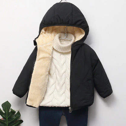 Kids Winter Jackets - Toddler Warm Coats With Zipper Closure | Heavyweight Cotton Outerwear