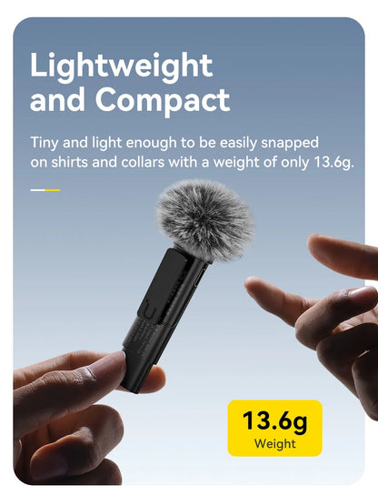 Ulanzi VM-10 Wireless Clip-on Microphone 3-Level Noise Reduction Mic With Lightning Connector For iPhone Vlog Live Streaming