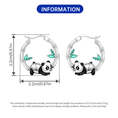 PANPOKI Original 925 Sterling Silver Blue Green Chameleon Earrings Women Hoop Earring Anniversary Jewelry Trendy Gifts