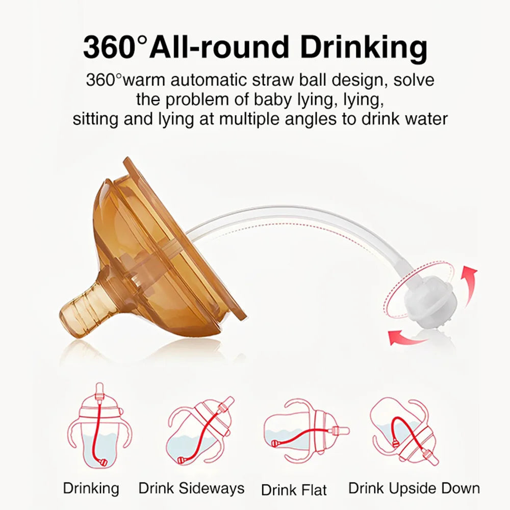 150ML/250ML Portable Baby Bottle Slicone Feeding Bottle With Handle Baby drop-resistant Bottles Newborn Bottle BPA Free