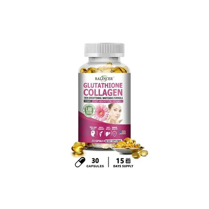 Glutathione Collagen Capsules,Brightening Skin and Anti-aging,Support Hair,Skin and Nail Health,Glutathione Supplement for Women