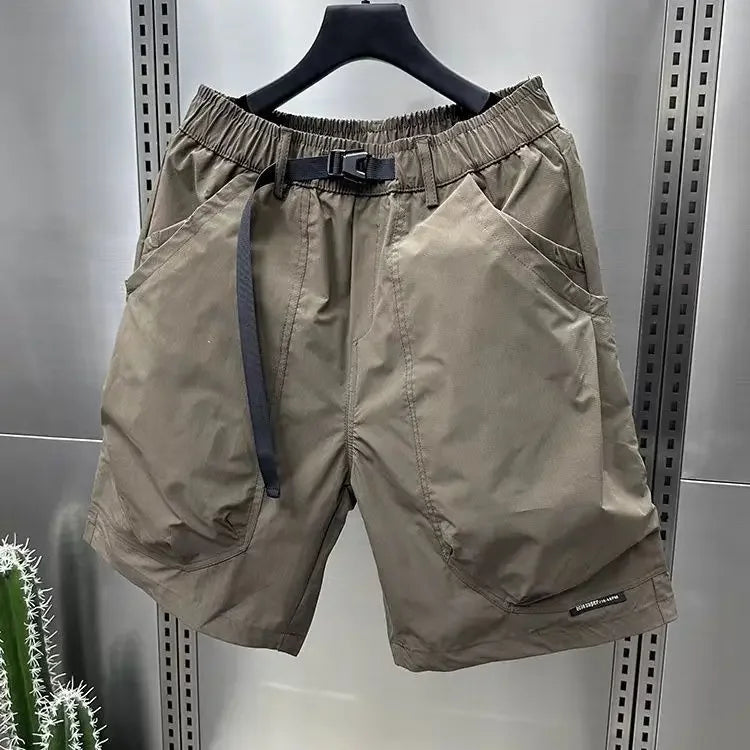 Men's Work Shorts - Large Pocket Elastic Waistband Summer Casual Loose Fit