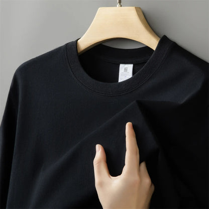 Men's Oversized T-Shirt - Cotton Round Neck Summer Casual Tee | Breathable Short Sleeve