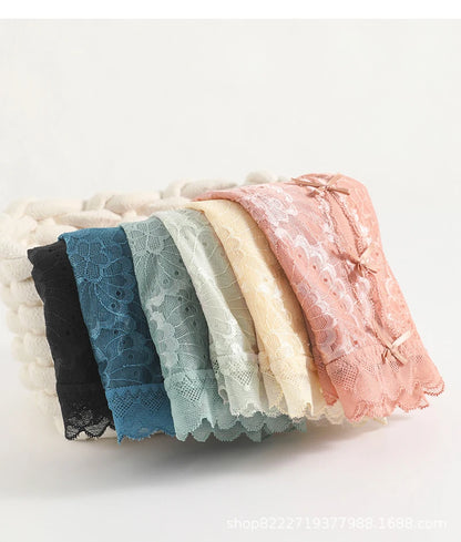 High Waist Lace Women Panties Ice Silk Thin Elastic Briefs Lingerie Seamless Luxury Breathable Underwear Butt Lifting Underpants