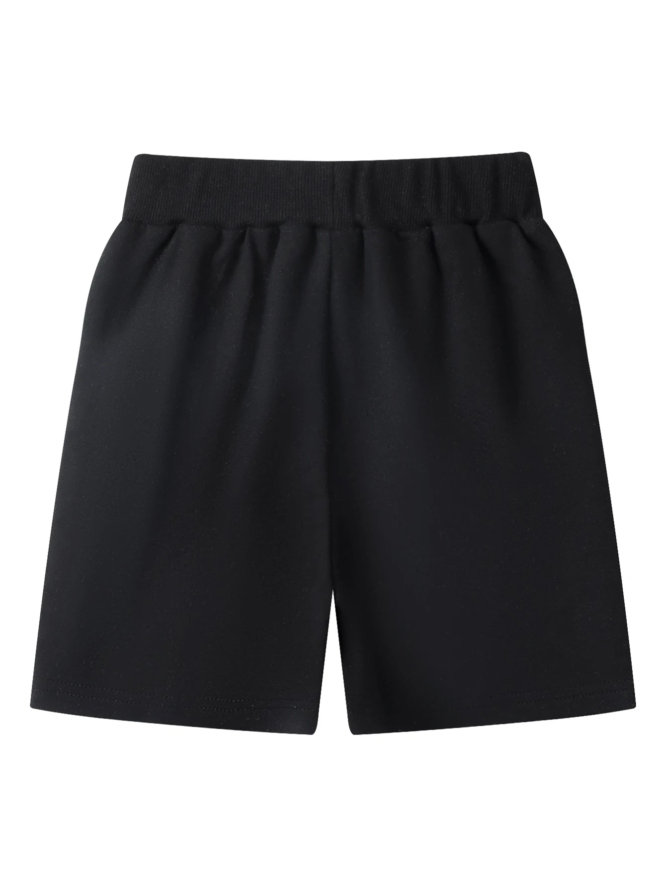 Trendy 3pcs Kids Boys Summer Casual Sweat Shorts Elastic Waistband Drawstring Pockets Soft Cotton Athletic Short Pants 2-7Y