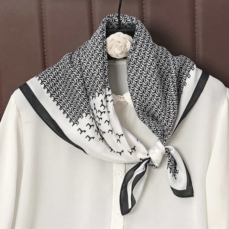 Luxury Satin Silk Scarf - Womens Fashion Shawl Hijab Neckerchief Bandana 2023