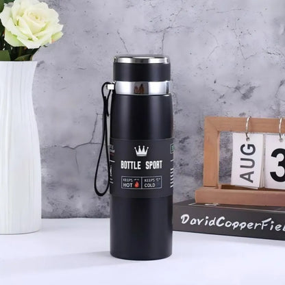 800ml/1000ml 316 Stainless Steel Thermos Cup Sports Home Travel Kettle Portable Sling Kettle Large Capacity Outdoor