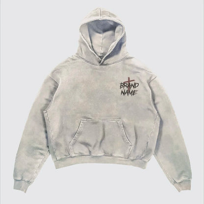 Street Y2K letter Printed Long-sleeved Hoodie Couples Hip-hop Street Punk Wind Loose Fashion Oversized Hoodies Harajuku Goth Top