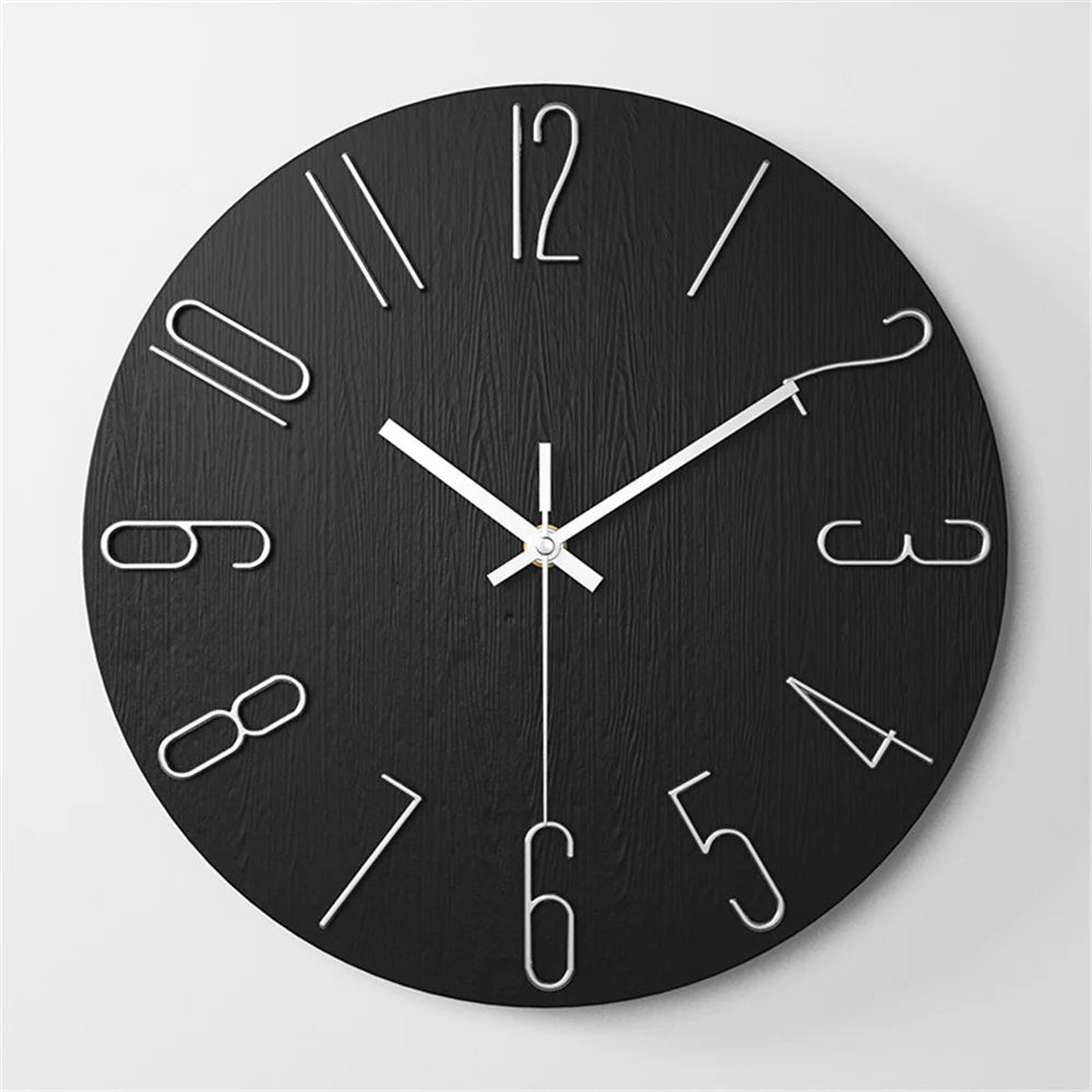 Battery-Powered 12-Inch Analog Wall Clock - Small Clock for Home Office Kitchen and Classroom