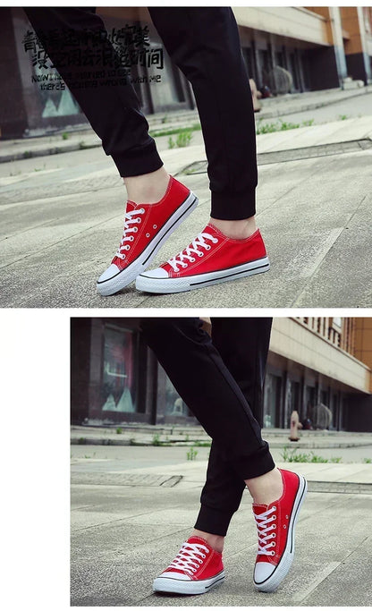 Men Canvas Shoes Student Board Shoes Fashion Fashion Shoes Soft Wear Wear Casual Sports Shoes Lace Design Fashion Low Cut Shoes