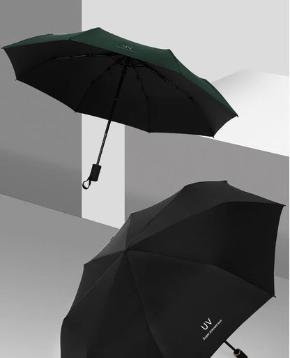8-Rib Automatic folding Umbrella - Compact, lightweight, durable, UV protection - rain and sun umbrella, automatic sunshade zwq