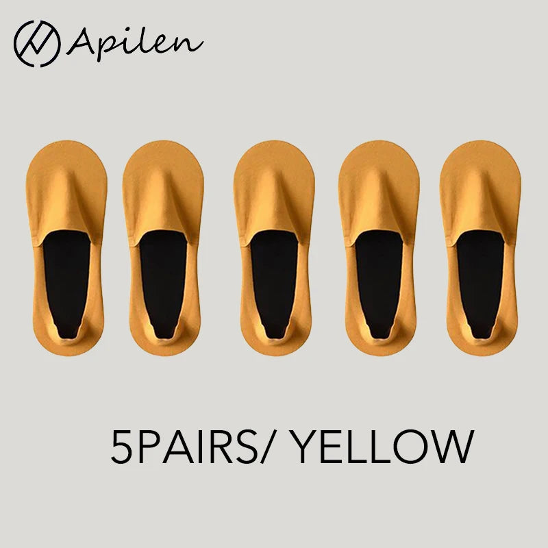 Men Breathable Socks - Summer Mesh Knit Thin Cotton Non Slip Invisible Socks