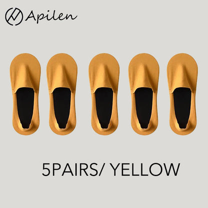 Men Breathable Socks - Summer Mesh Knit Thin Cotton Non Slip Invisible Socks