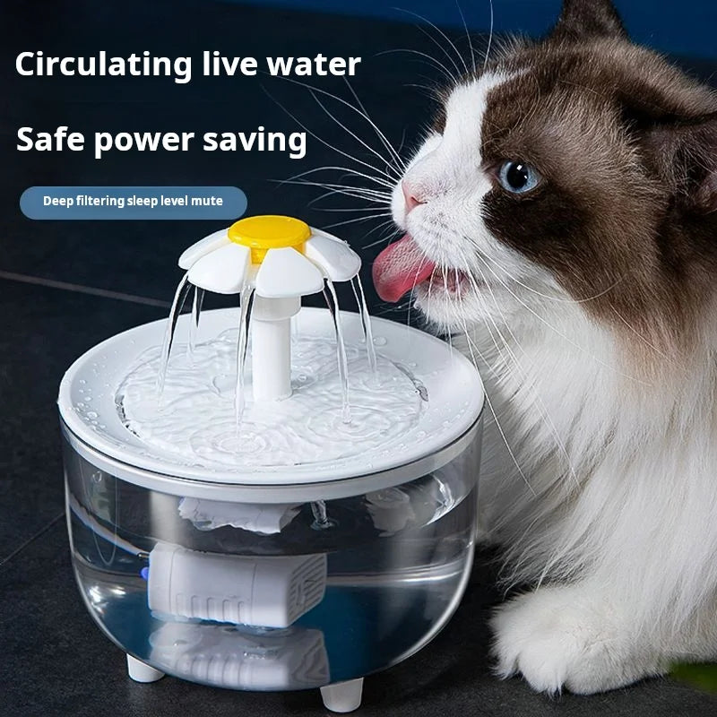 B USB Electric Mute 1.2L Pet Water Fountain Automatic Cat Drink Bowl Filter Pet Drinking Dispenser Drinker For Cats Water Filter