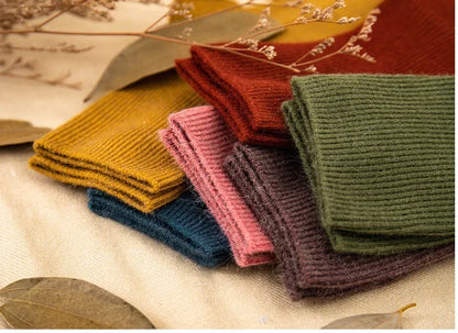 Kids Wool Cashmere Socks Children Boys Girls Soft Thermal Stockings for Baby Fashion Solid Color Kids High Long Winter Stuff