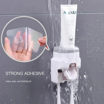 Automatic Toothpaste Dispenser  Toothbrush Holder - Wall Mount Squeezer for Bathroom - ZOOMNSTORE