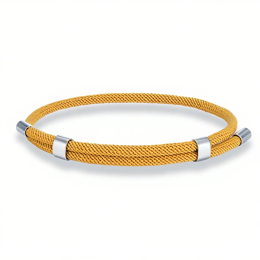 MKENDN Simple Style Men Women Bracelet 3mm Durable Marine Rope With Polished Steel Closure Jewelry Summer Beach Gifts