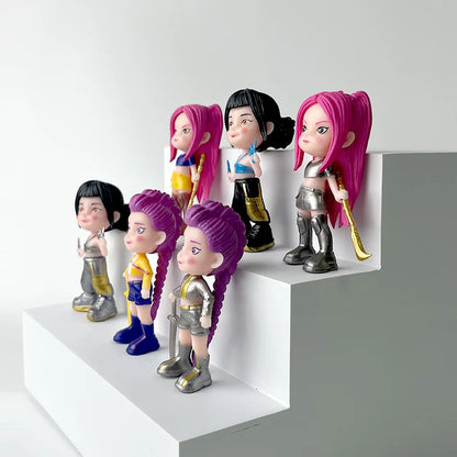 2025 Hot Anime KPop Devil Hunter Doll Vinyl Toy Rumi Mira Zoi Character Vinyl Mask Blind Box Ornament Toy Birthday Gift