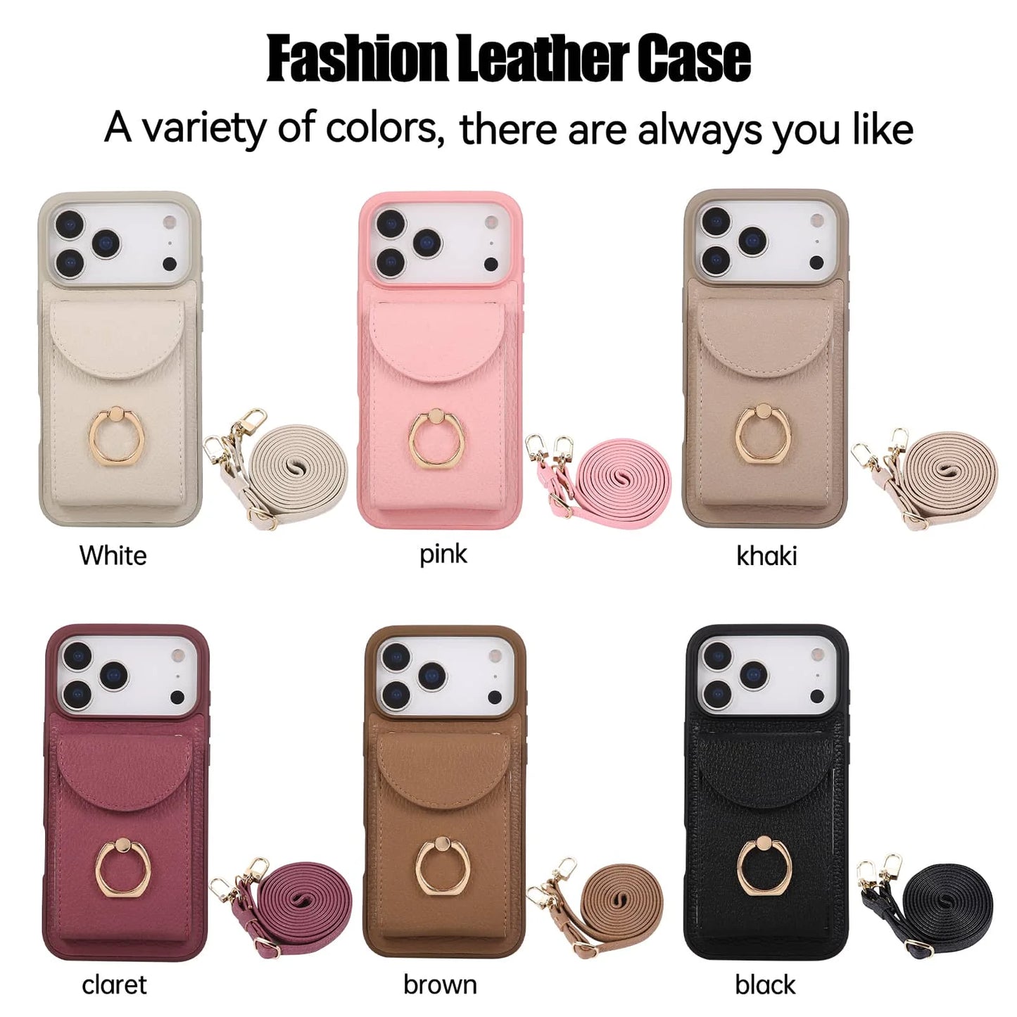 Wallet Case for iPhone 17 Pro Max 17 Pro Air,Card Holder Cover with 360° Ring Kickstand and Durable Shockproof Protective Bumper