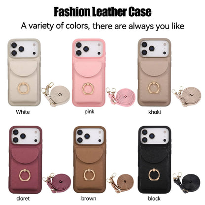 Wallet Case for iPhone 17 Pro Max 17 Pro Air,Card Holder Cover with 360° Ring Kickstand and Durable Shockproof Protective Bumper