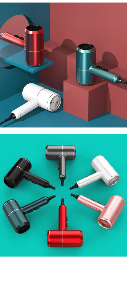 Professional Hair Dryer - Foldable High Power Negative Ion Blu-Ray Electric Blow Dryer