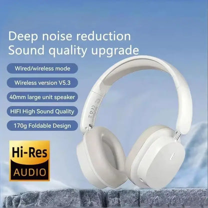2026 New Foldable Headset Wireless Bluetooth Earbuds Head Mounted Noise Cancelling Earphones Sports with Mic Music Headphones
