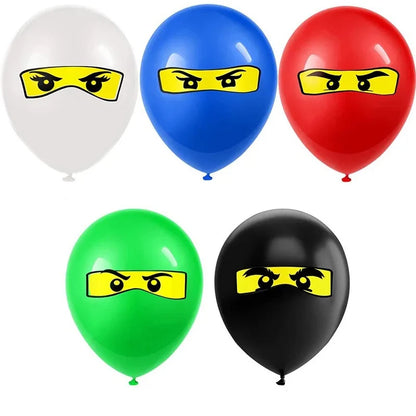 Ninja Birthday Party Supplies - Disposable Tableware Popcorn Plates Balloons  Cups for Kids