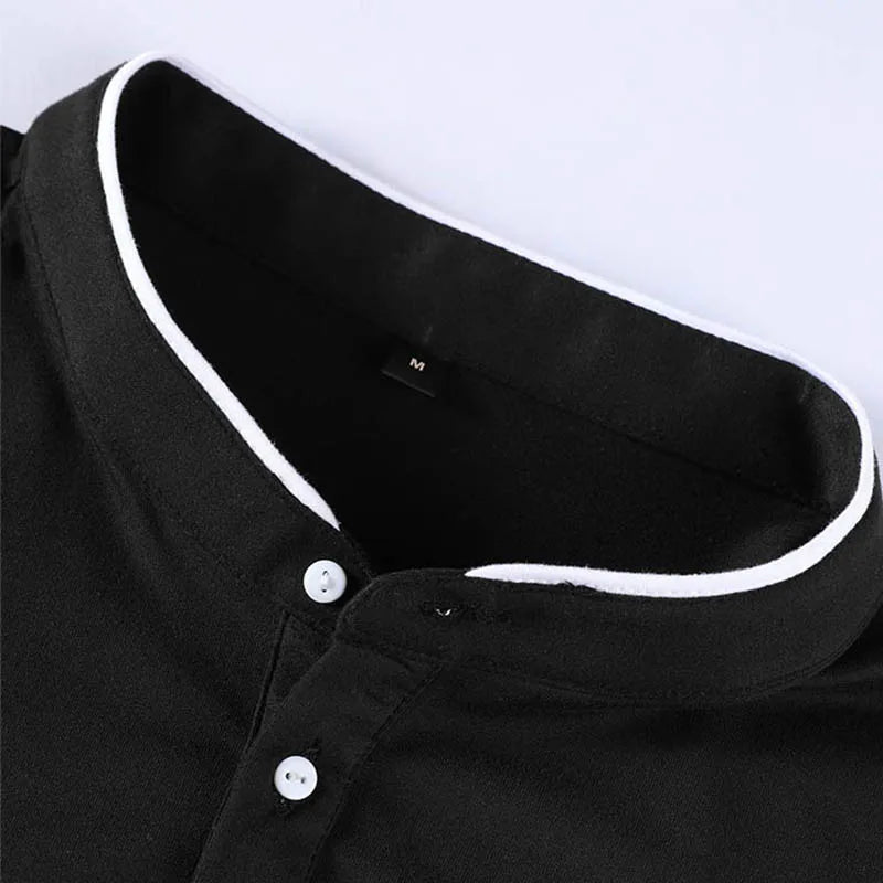 Men's Long Sleeve T-Shirt – Breathable Polyester Knit Fabric Casual Summer Top