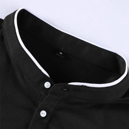 Men's Long Sleeve T-Shirt – Breathable Polyester Knit Fabric Casual Summer Top