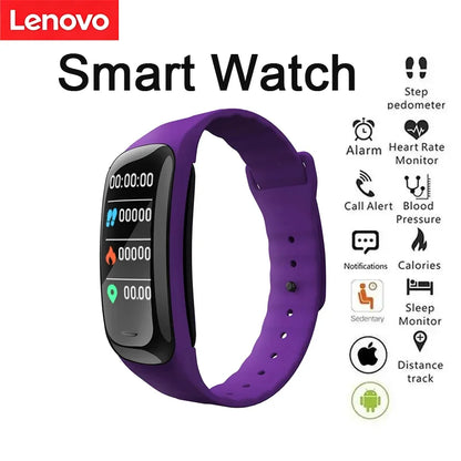 Lenovo Smart Bracelet C1 Plus Bluetooth Fitness Tracker Sports Step Counting Heart Rate Blood Pressure Monitor Waterproof Unisex