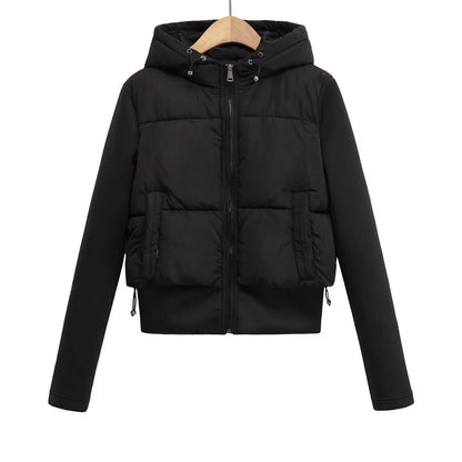 Women's Cotton Coat - Slim Fit Hooded Casual Jacket | Autumn Winter Outerwear