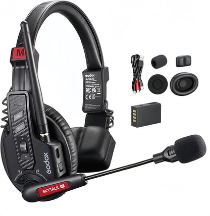 GODOX Skytalk Air 2.4G Full-Duplex Wireless Intercom System for Group Communication with Noise Free Design 20H Battery Life