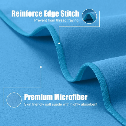 Microfiber Quick Dry Gym Towel Silver ION OdorFree Absorbent Fiber Fast Drying Workout Gear for Body Sweat Working Out