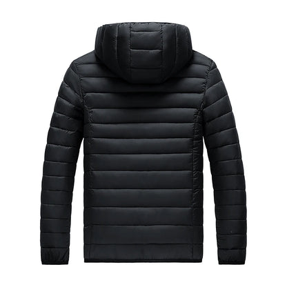 8XL Men New Autumn Winter Warm Waterproof Parkas Jacket Coat Mens Hooded Casual Outwear Detachable Hat Outfits Parkas Coat Male