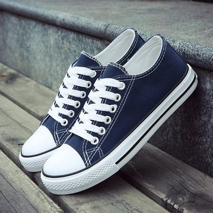 Men Canvas Shoes Student Board Shoes Fashion Fashion Shoes Soft Wear Wear Casual Sports Shoes Lace Design Fashion Low Cut Shoes