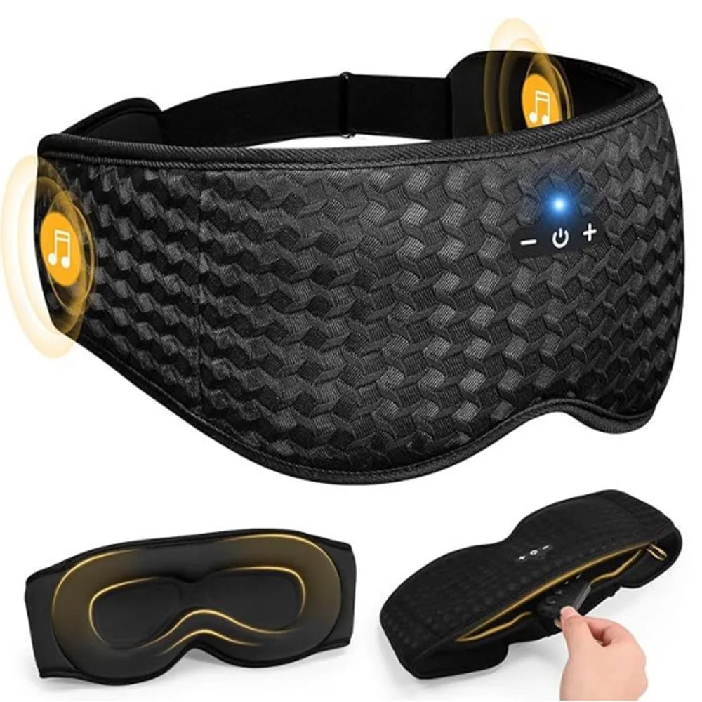 Bluetooth 3D Eye Mask Sleep Eyes Mask Light Blocking Nap Airplane Travel Wireless Sleep Mask Earphones Adjustable Washable Gift