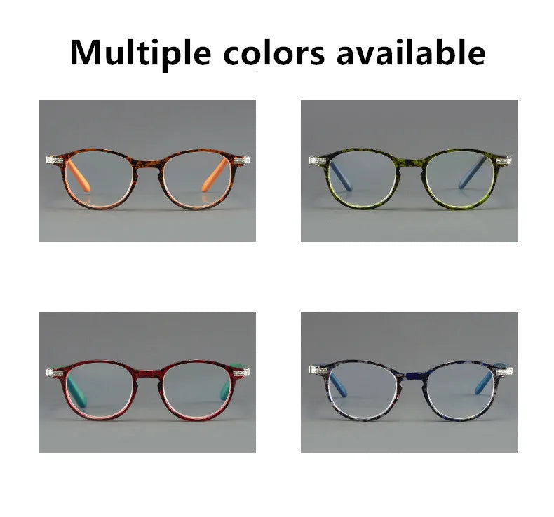 Reading Glasses Unisex – Small Round Frame Anti Blue Light Eyewear With Plastic Titanium Frame