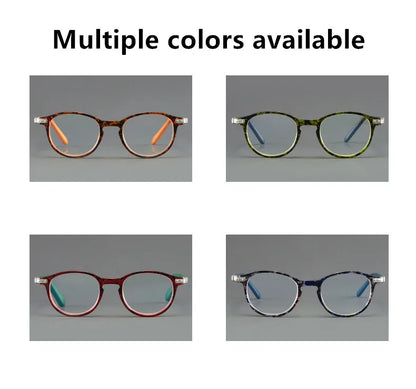 Reading Glasses Unisex – Small Round Frame Anti Blue Light Eyewear With Plastic Titanium Frame